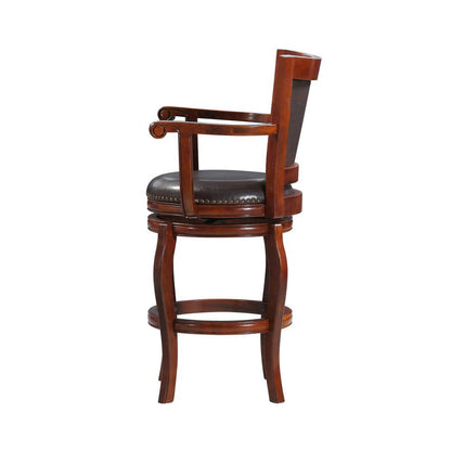 Jones Swivel Bar Stool - Brown/Cherry