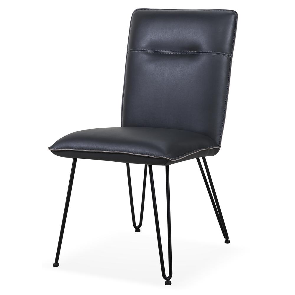 Demi Hairpin Leg Modern Dining Chair in Cobalt, set of 2