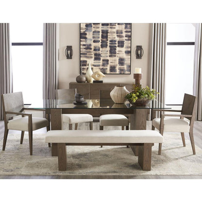 Oakland Wood Arm Chair in Brunette, set of 2