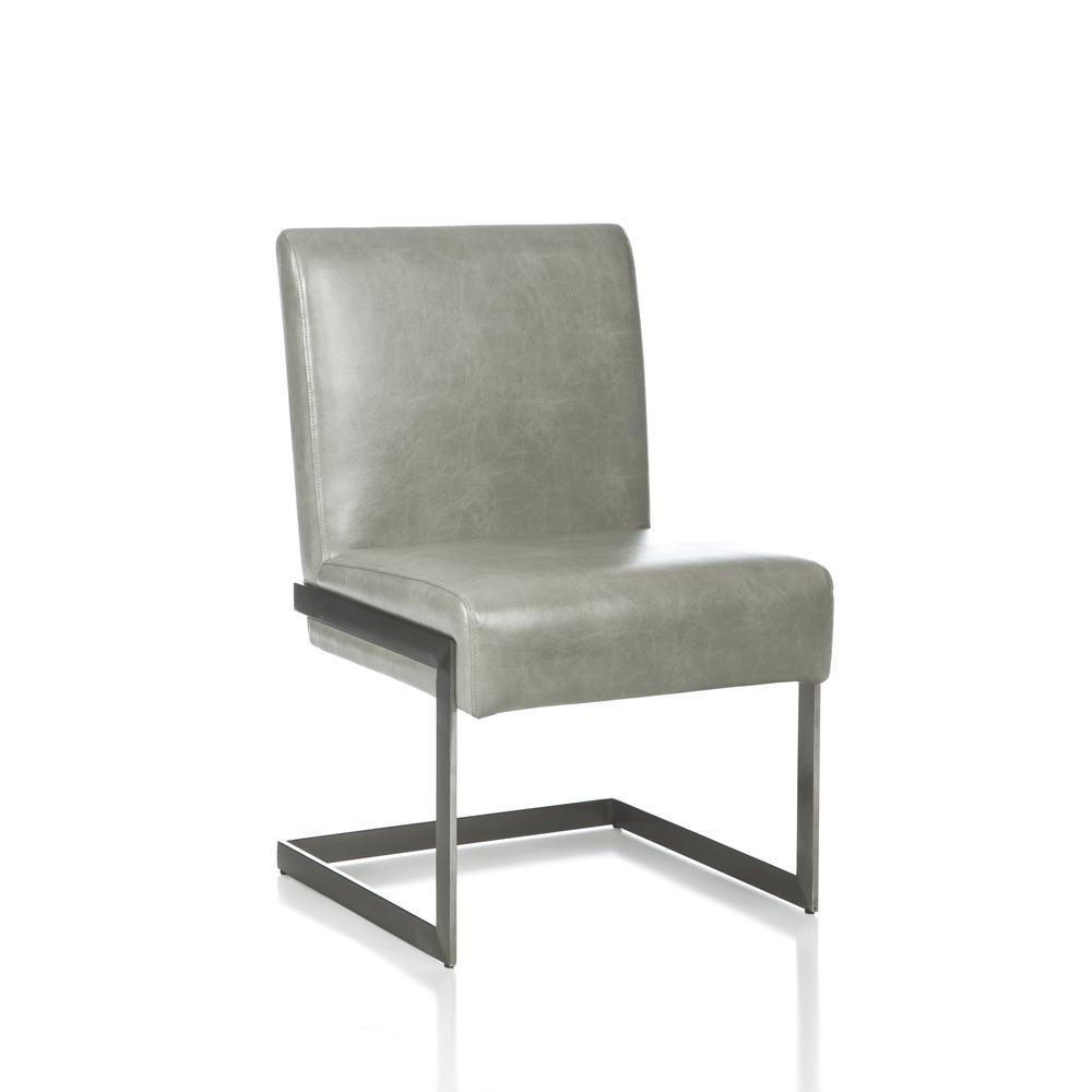 Coral Synthetic Leather Upholstered Dining Chair