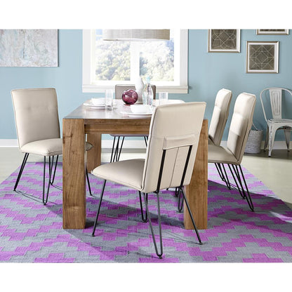 Demi Hairpin Leg Modern Dining Chair in Taupe, set of 2