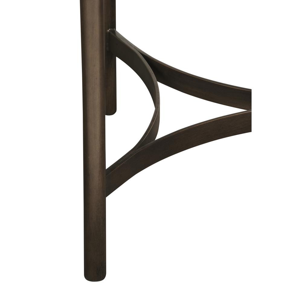 Lyon Round Natural Concrete and Metal Side Table