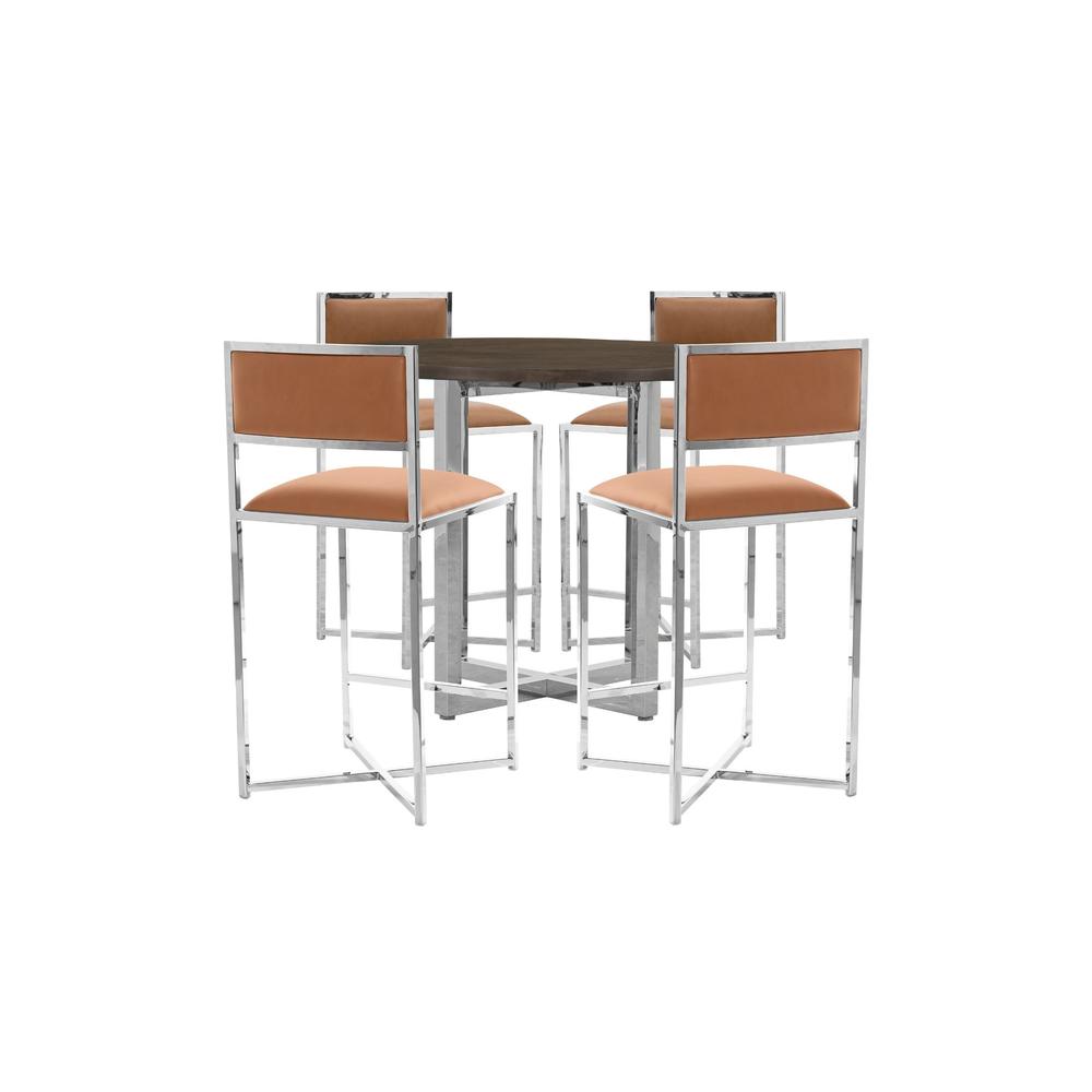 Amalfi X-Base Counter Stool in Cognac, set of 2