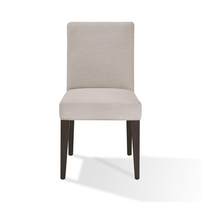 Modesto Upholstered Side Chair in Abalone Linen and French Roast, set of 2