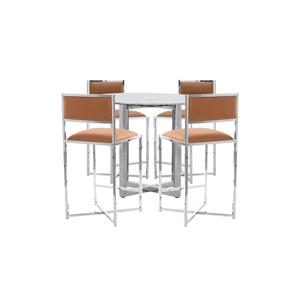 Amalfi X-Base Counter Stool in Cognac, set of 2