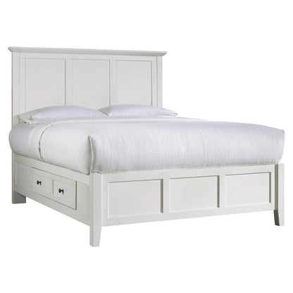 Paragon Four Drawer Wood Storage Bed in White