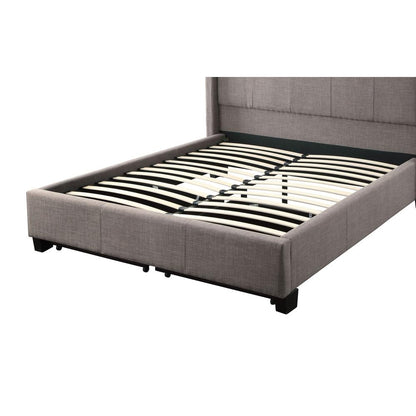Adona Upholstered Footboard Storage Bed in Dolphin Linen
