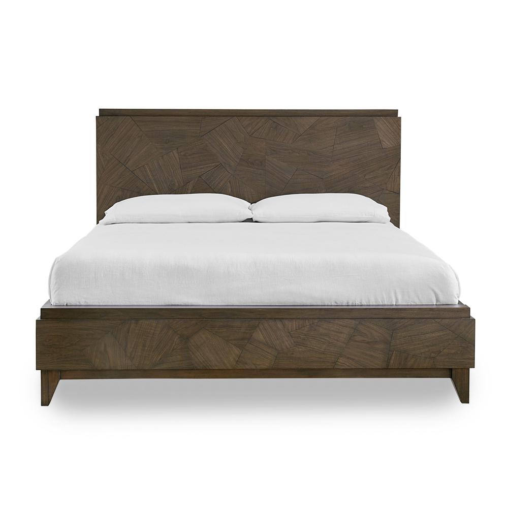 Broderick Wood Panel Bed in Wild Oats Brown