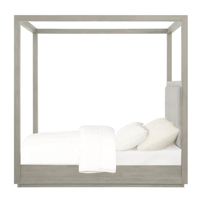 Oxford Upholstered Canopy Bed in Mineral