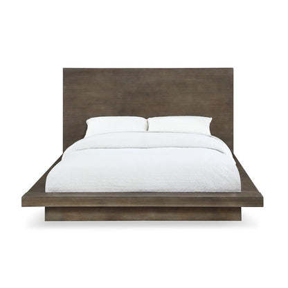 Melbourne Wood Platform Bed in Dark Pine