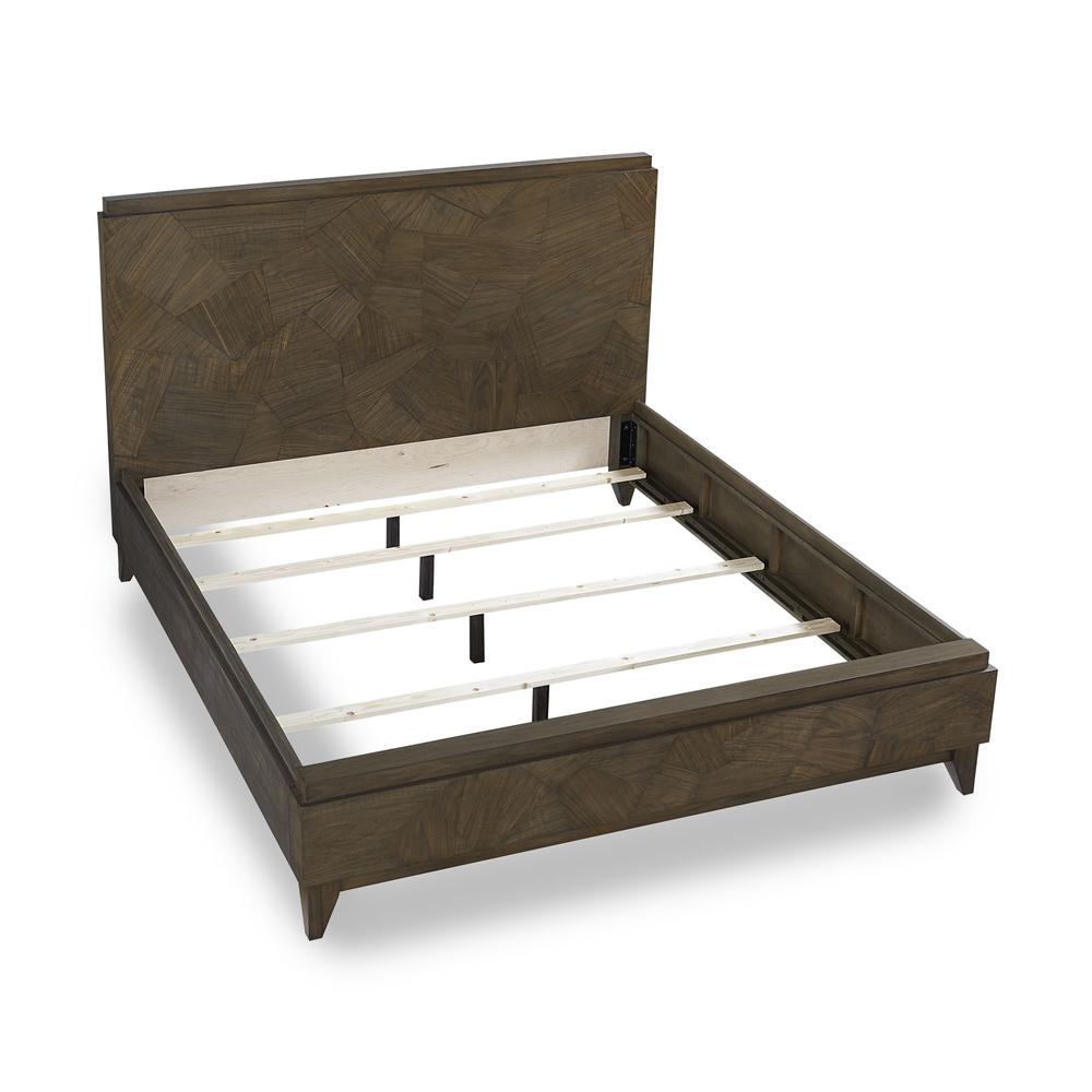 Broderick Wood Panel Bed in Wild Oats Brown