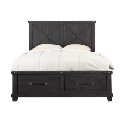 Yosemite Solid Wood Footboard Storage Bed in Cafe