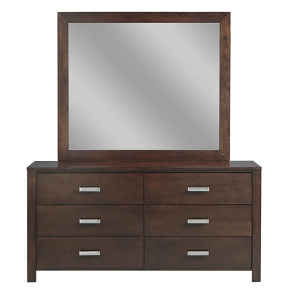 Riva Six Drawer Dresser in Chocolate Brown (2024)
