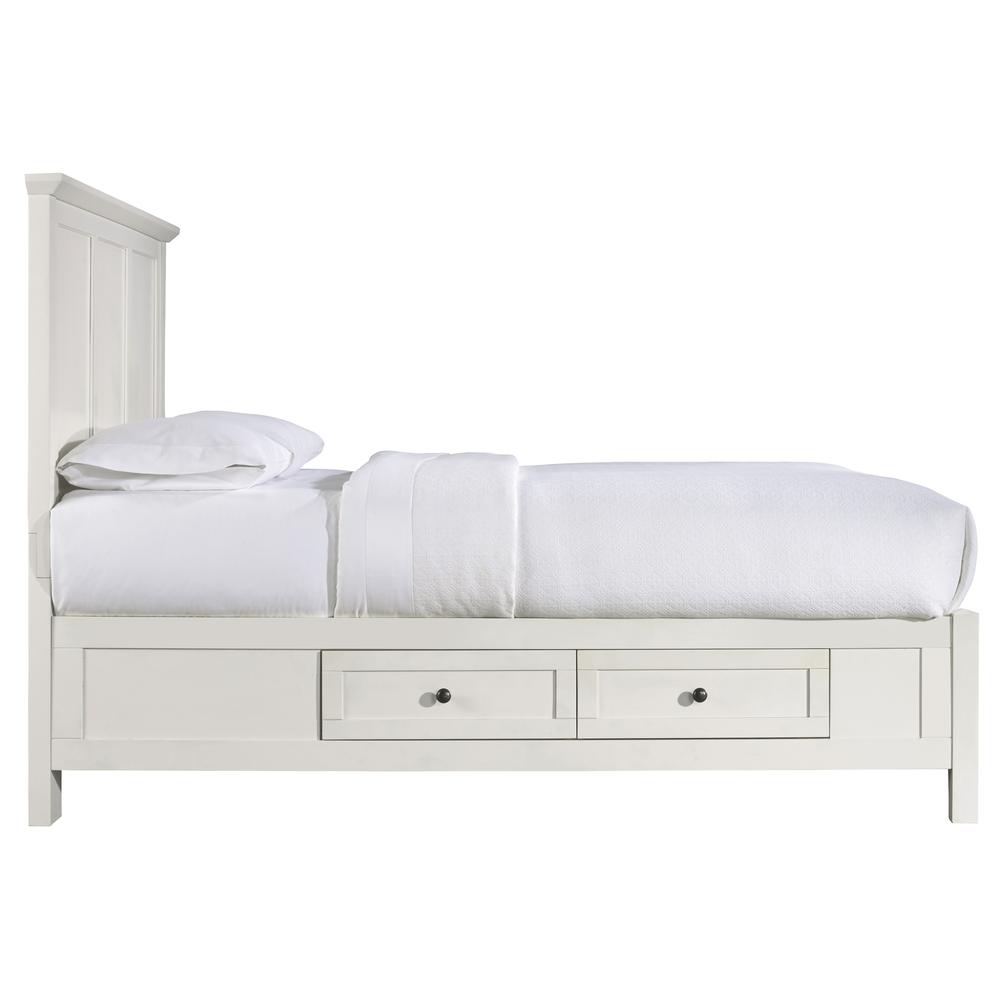 Paragon Four Drawer Wood Storage Bed in White