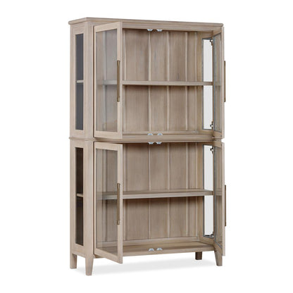 Camden Four Door Shiplap Curio in Chai