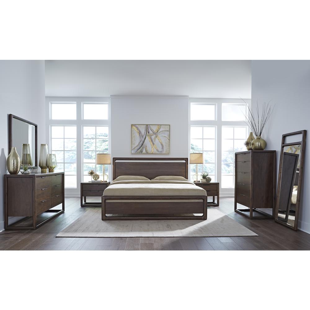 Sol Six Drawer Acacia Wood Dresser in Brown Spice