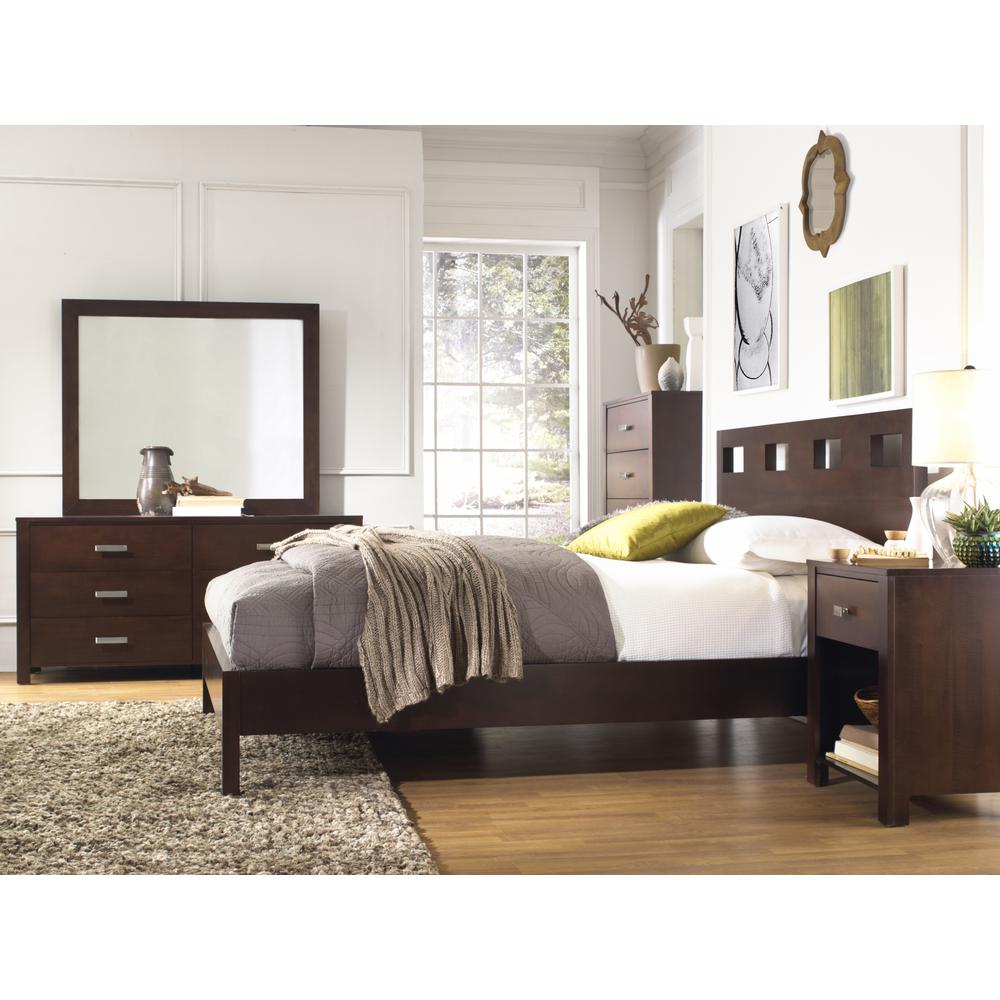 Riva Six Drawer Dresser in Chocolate Brown (2024)