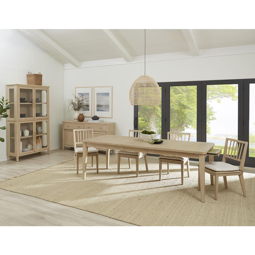 Camden Two Drawer Two Door Oak Wood Sideboard in Chai