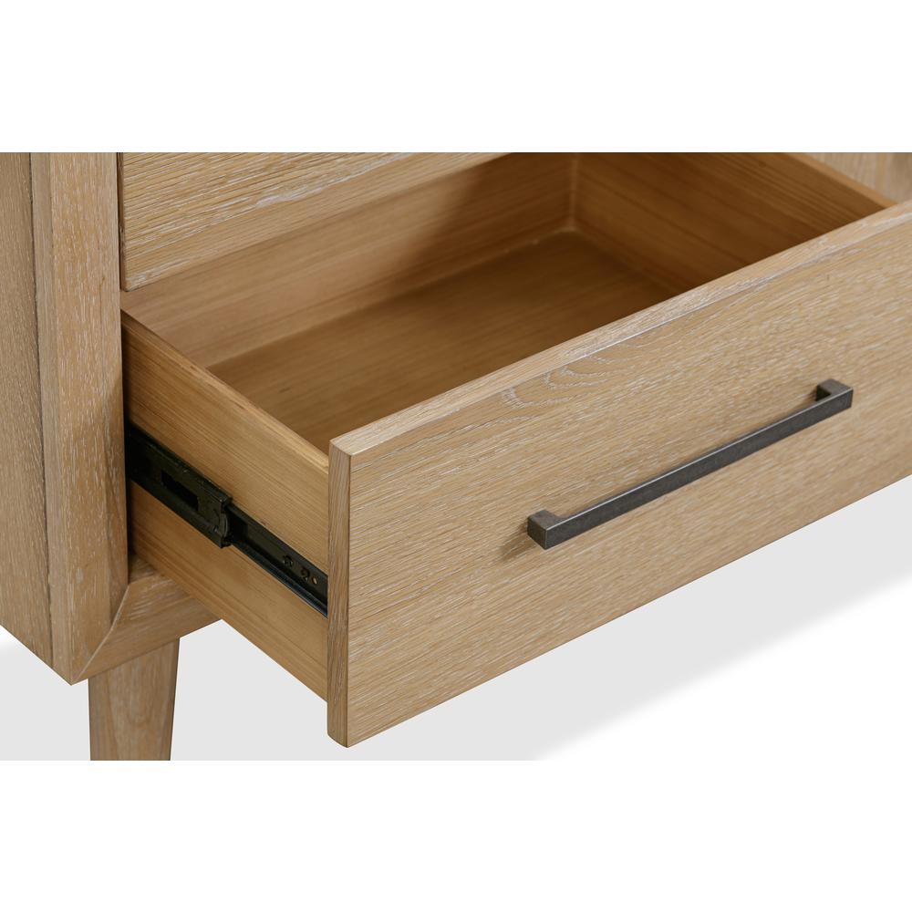 Franklin Three Drawer Two Door White Oak Sideboard in Au Natural