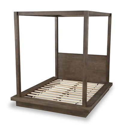 Melbourne Wood Canopy Bed in Dark Pine