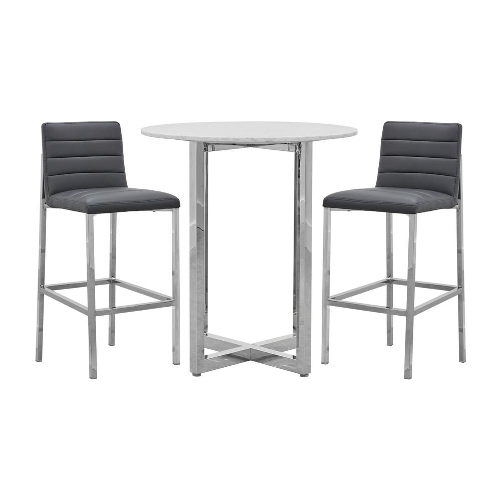 Amalfi Metal Back Bar Stool in Cobalt, set of 2
