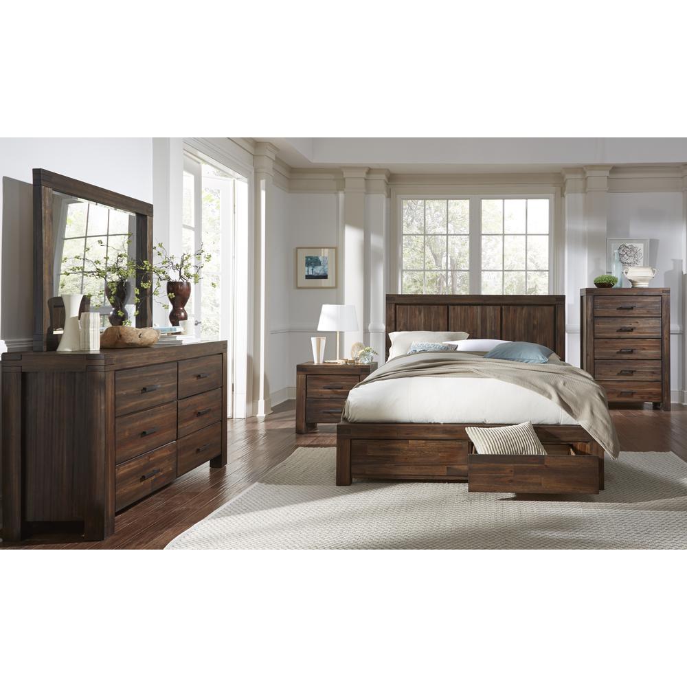 Meadow Six Drawer Solid Wood Dresser in Brick Brown (2024)
