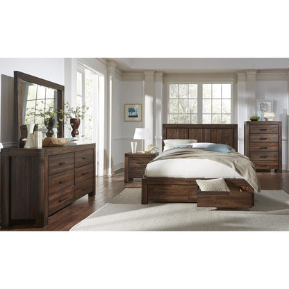 Meadow Six Drawer Solid Wood Dresser in Brick Brown (2024)