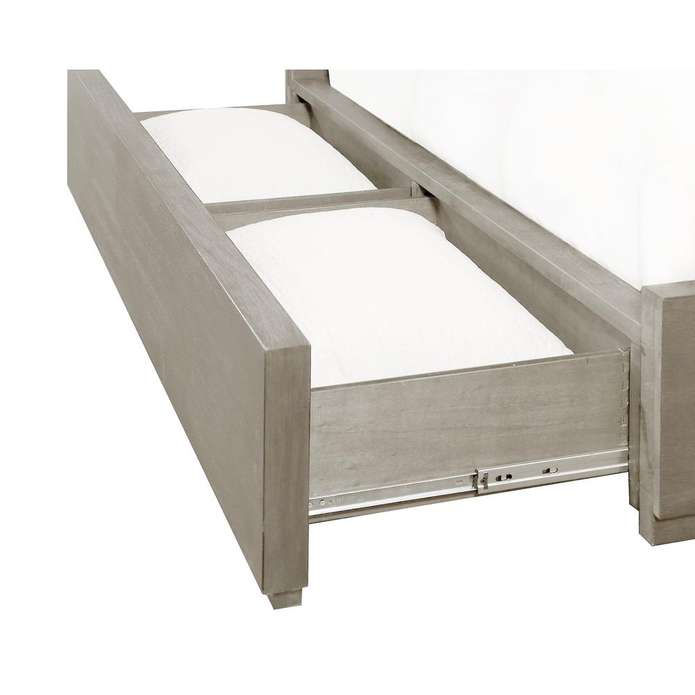 Oxford Upholstered Footboard Storage Bed in Mineral