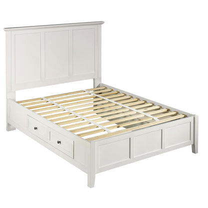 Paragon Four Drawer Wood Storage Bed in White