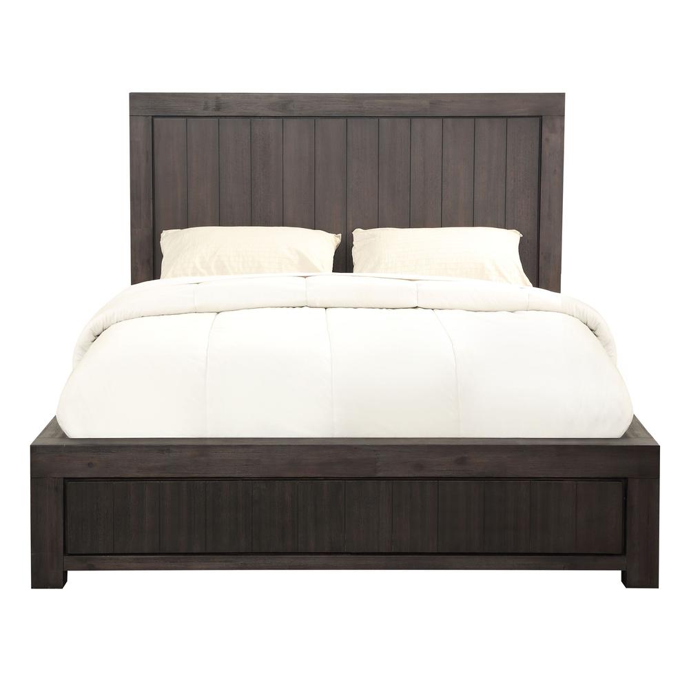 Heath Wood Platform Bed in Basalt Grey