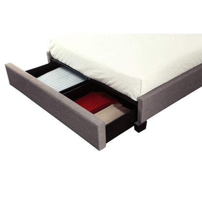 Adona Upholstered Footboard Storage Bed in Dolphin Linen