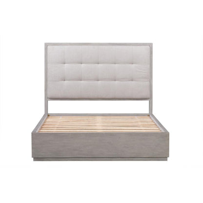 Oxford Upholstered Footboard Storage Bed in Mineral