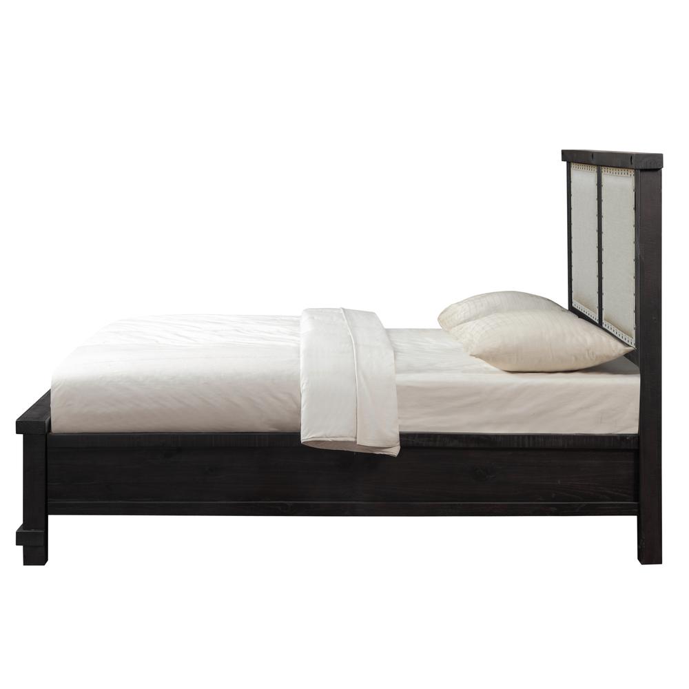 Yosemite Upholstered Footboard Storage Bed in Cafe