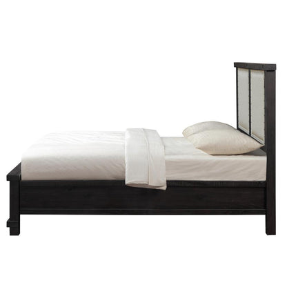 Yosemite Upholstered Footboard Storage Bed in Cafe