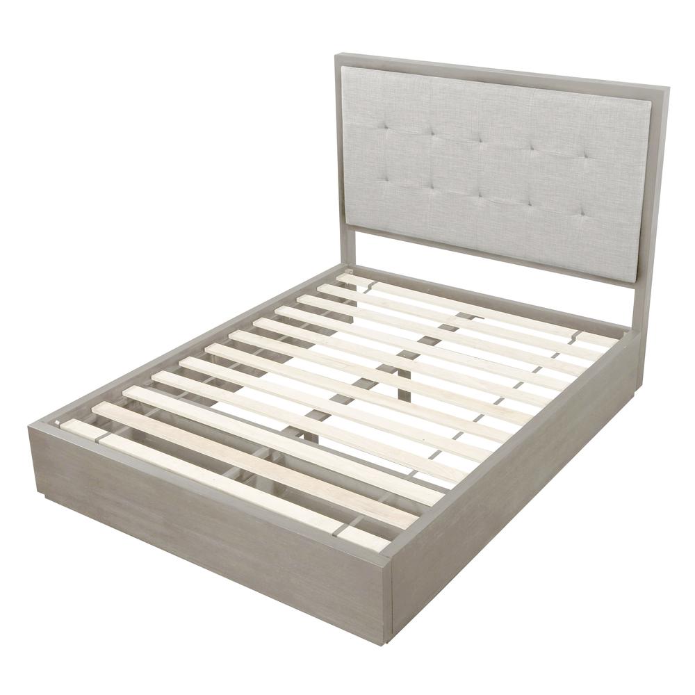 Oxford Upholstered Footboard Storage Bed in Mineral