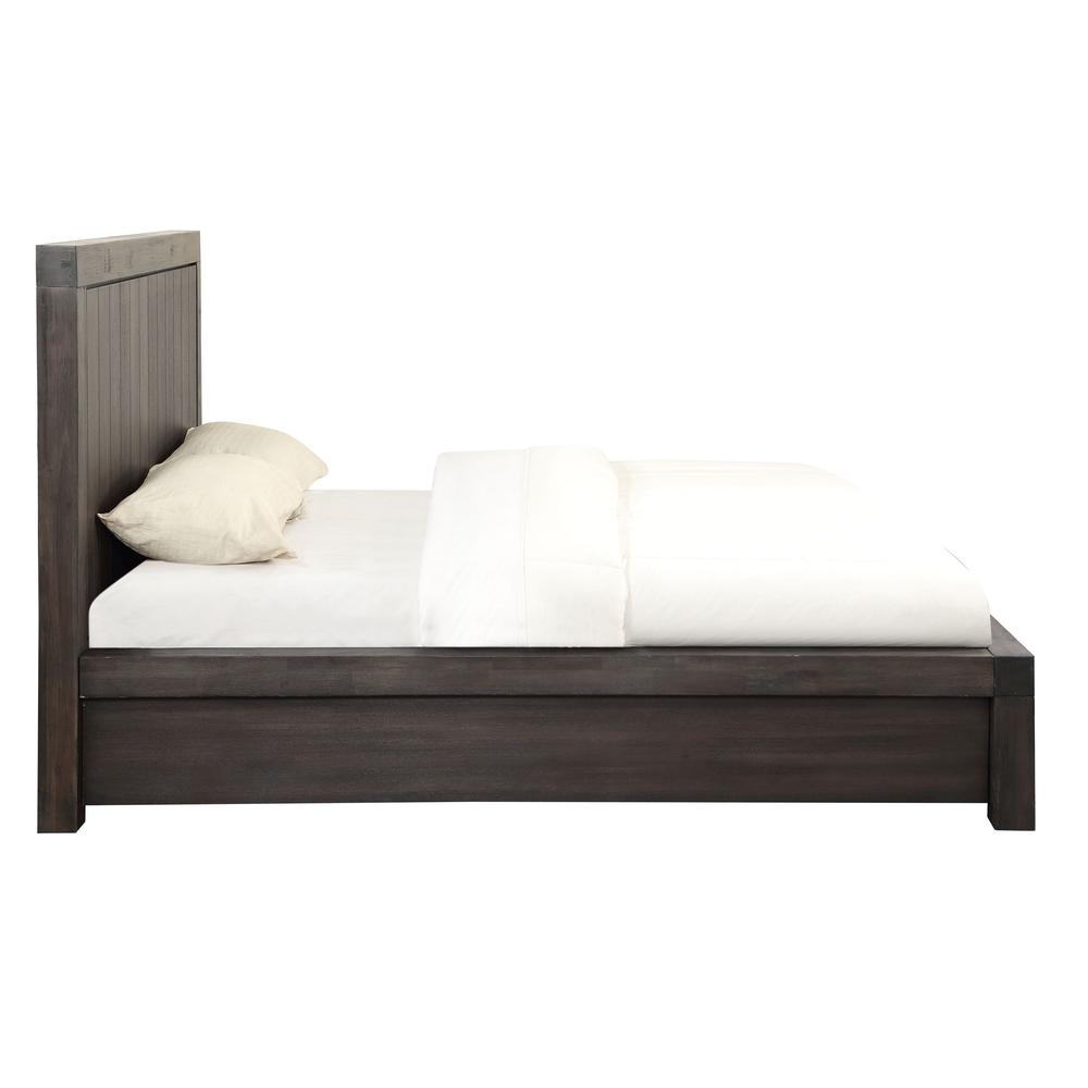 Heath Wood Platform Bed in Basalt Grey