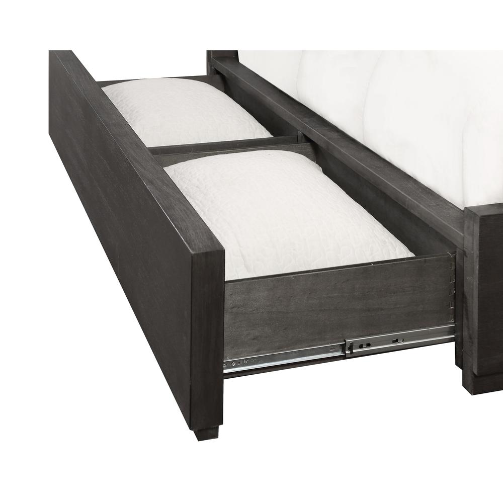 Oxford Upholstered Footboard Storage Bed in Dolphin