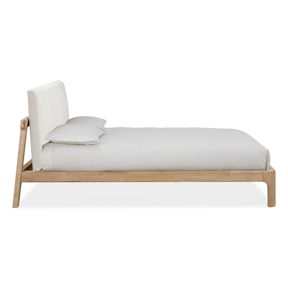 Furano Upholstered Two Cushion Platform Bed in Ginger and Natural Linen