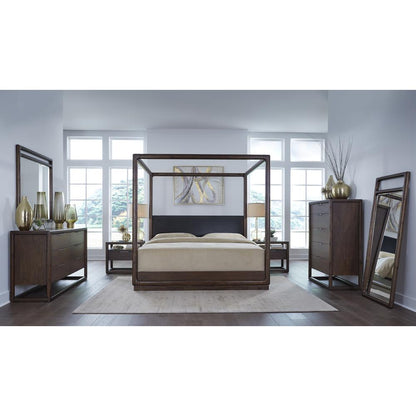 Sol Beveled Glass Wall or Dresser Mirror in Brown Spice