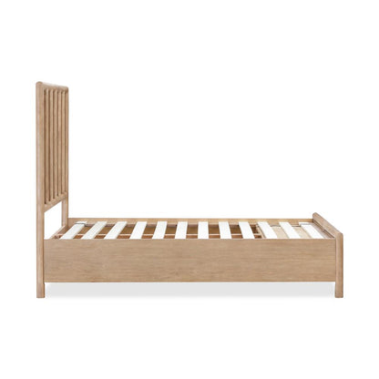 Dorsey Wooden Two Drawer Storage Bed in Granola