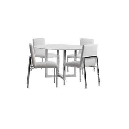 Amalfi Metal Back Chair in White, set of 2