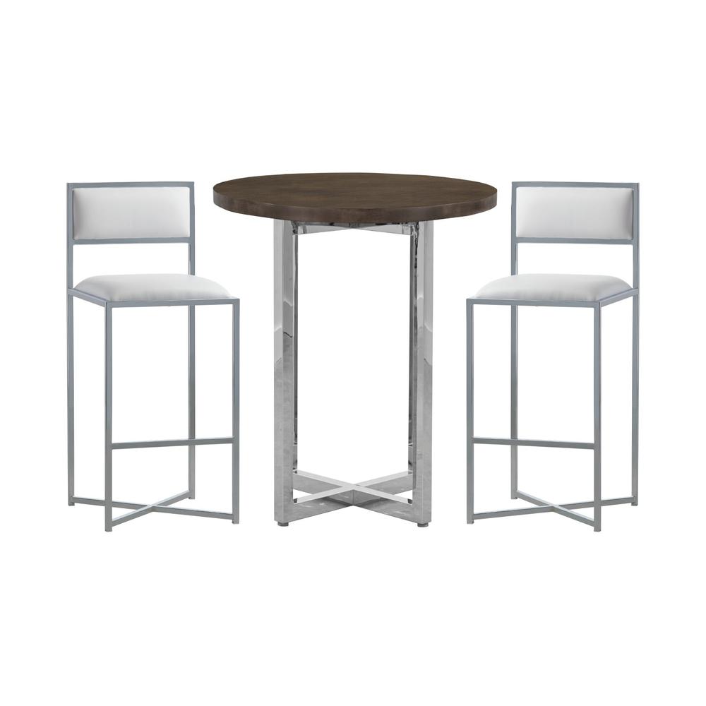 Amalfi X-Base Bar Stool in White, set of 2