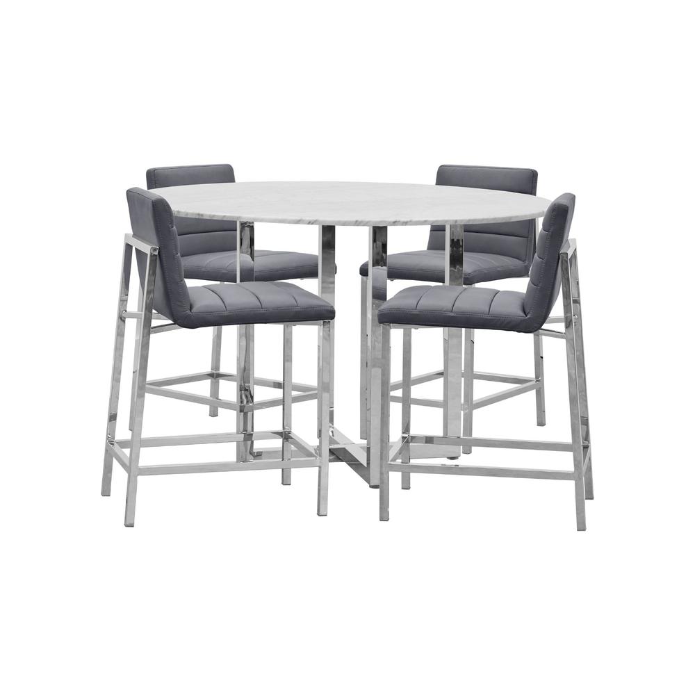 Amalfi Metal Back Counter Stool in Cobalt, set of 2