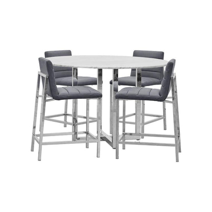 Amalfi Metal Back Counter Stool in Cobalt, set of 2