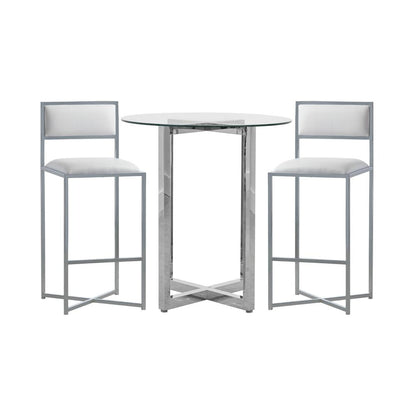 Amalfi X-Base Bar Stool in White, set of 2