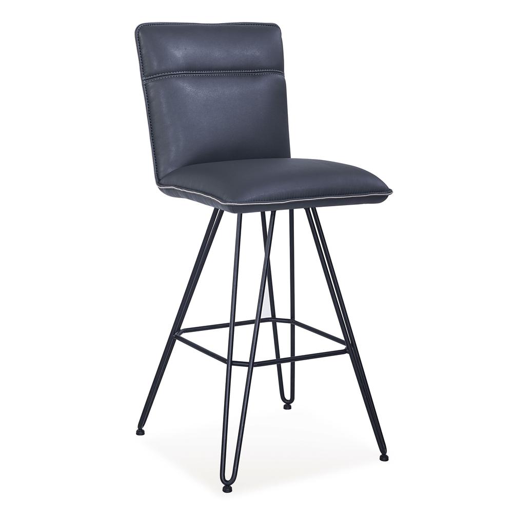 Demi Hairpin Leg Swivel Bar Stool in Cobalt, set of 2