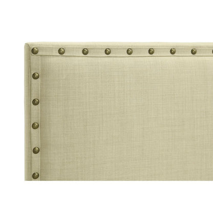 Tavel Nailhead Upholstered Headboard in Tumbleweed