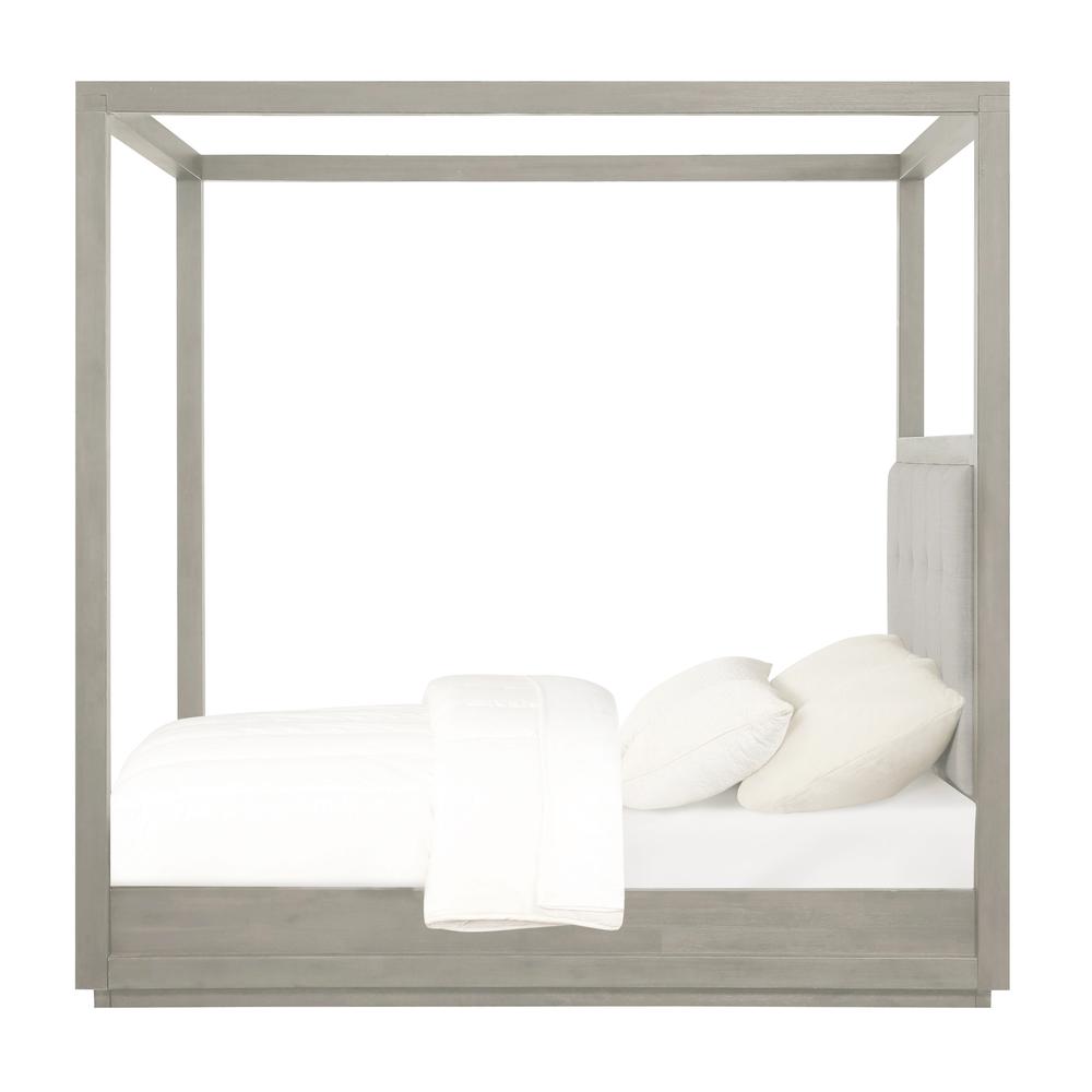 Oxford Upholstered Canopy Bed in Mineral