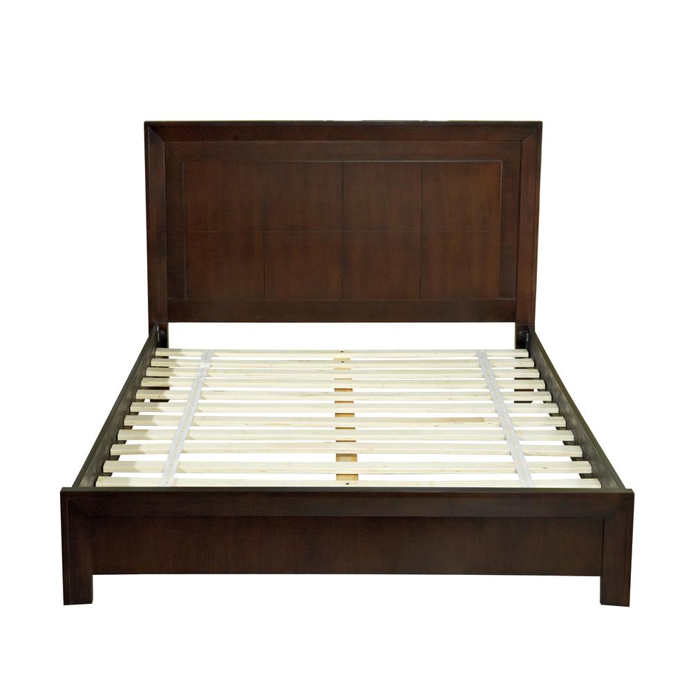 Element Wood Platform Bed in Chocolate Brown