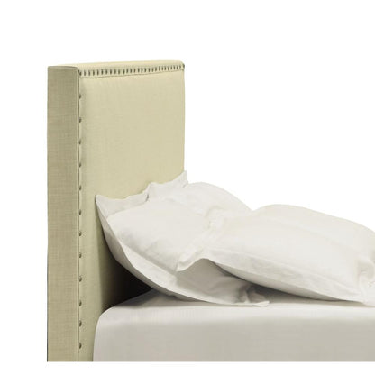 Tavel Nailhead Upholstered Headboard in Tumbleweed